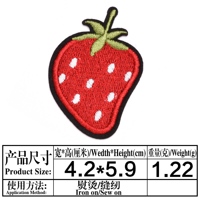 Wholesale Fruit flower  strawberry  pineapple embroidery patch